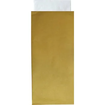 Jednorázové nádobí Kapsa na příbor 25x8cm + ubrousek 2vr, hnědá - 1000 ks