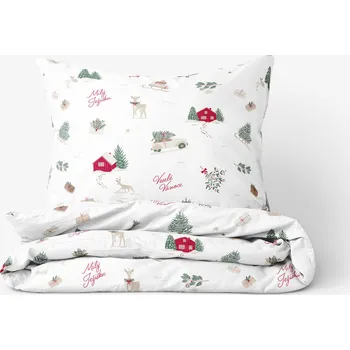 Povlečení Vánoční bavlněné povlečení - České Vánoce 140 x 200 a 70 x 90 cm