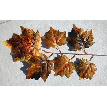 umělá květina Umělý list podzimí 60 cm zelehohnědý