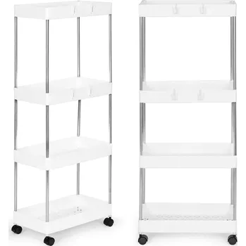 regál Modern Home Regál na kolečkách 4 police bílý
