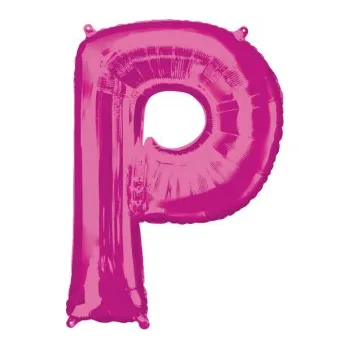 Balónek Amscan / Reithmüller Fóliové písmeno P růžové, 83 cm