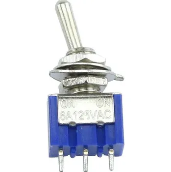 vypínač Vypínač páčkový mini MTS-102, ON-ON, 3-pin