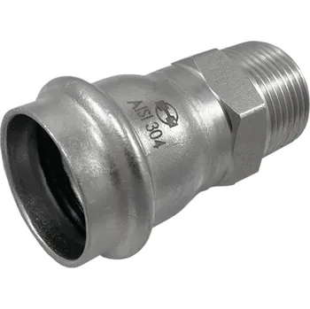 Vodovodní potrubí INOXPRESS Přechod vnější závit 22 mm x 1/2" XF243.2215