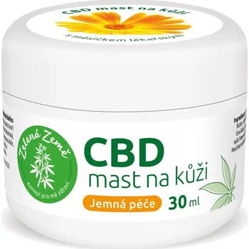 Bylinná léčivá mast Zelená Země CBD mast na kůži 30 ml