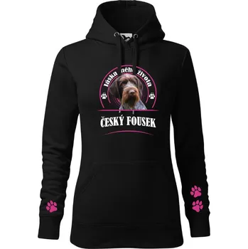 Dámská mikina STRIKER Dámská mikina Český fousek Barva: Černá, Velikost: XXL