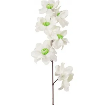 umělá květina Větev s 6 květy 62 cm, bílá