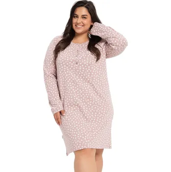 Dámská noční košile Taro Gabrielle 3007 noční košile s knoflíky Cappucino, XXL