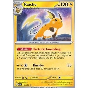 Sběratelská karetní hra Pokémon PAF 019/091 Raichu - Paldean Fates Stav: Near Mint, Verze: HOLO