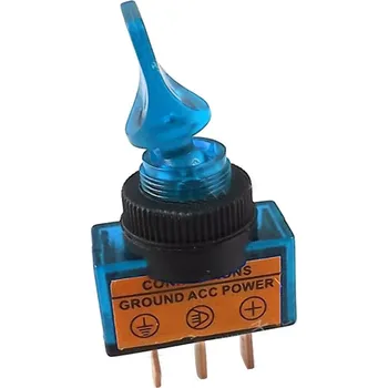 vypínač Vypínač páčkový, modré podsvícení