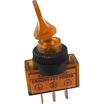 vypínač Vypínač páčkový, žluté podsvícení