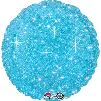 Balónek Amscan / Riethmüller Balonek fóliový kruh s jiskrami modrý, 43 cm