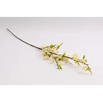umělá květina Umělá kvetoucí větev jabloně 115 cm krémová