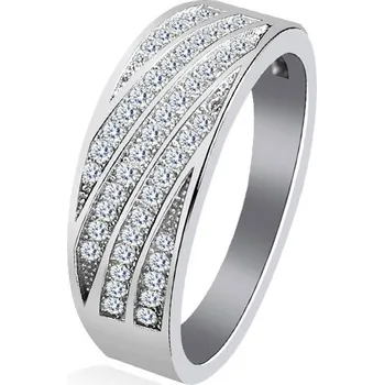 Prsten NUBIS® Stříbrný prsten se zirkony - velikost 64 - NB-5053-64