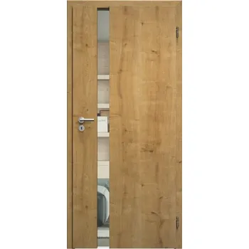 Interiérové dveře SAPELI HARMONIE KOMFORT M83 - CPL LAMINÁT - OTOČNÉ DVEŘE VČ. ZÁRUBNĚ - dub sukatý Průchozí šířka (cm): 60, Průchozí výška (cm): 210, Typ skla: Čiré sklo