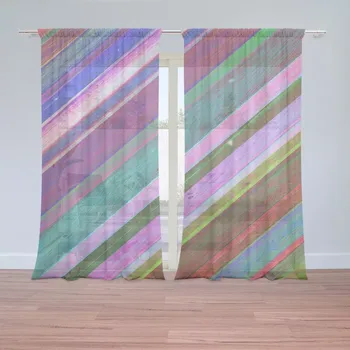 Záclona Záclony Nabarvené dřevo: 2 ks - 150x250 cm - Sablio