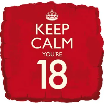 Balónek Creative Party Balonek fóliový číslo 18 červený, 45 cm