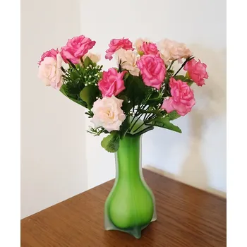 umělá květina Kytice růží 29 cm růžová