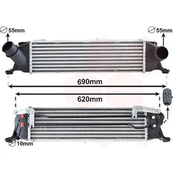 Chladič motoru intercooler 2.5CRDi [154*260*27]