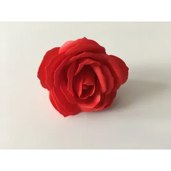 umělá květina Mýdlové Květy - Velká Růže – Červená