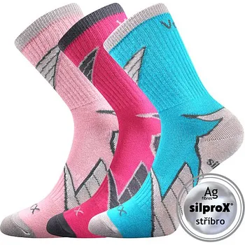 Dětské termo ponožky Voxx ponožky Joskik 3ks - mix B holka, 30-34 (Chlapecké slabé ponožky VoXX JOSKIK jsou barevné ponožky ve sportovním stylu. Ponožky mají široký neškrtící lem a přes nárt pružnou zónu zabraňující přetočení v botě.)