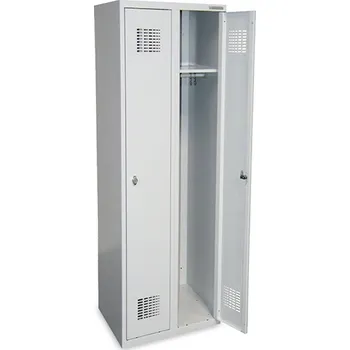 Dílenský regál OFFICE PRO Dvoudílná kovová šatní skříň SS 30-2