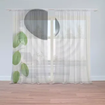 Záclona Záclony Listy a kámen: 2 ks - 150x250 cm - Sablio