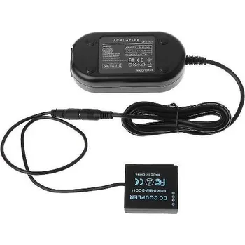 TopTechnology Napájecí zdroj Panasonic DMW-DCC11 - neoriginální adaptér pro digitální fotoaparáty, nahrazuje baterie DMW-BLG10, DMW-BLE9