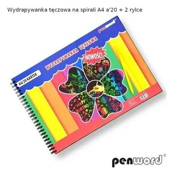 Set školních potřeb Wydrapywanka tęczowa A4 na spirali