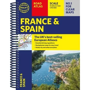 Populárně naučná literatura pro dospělé Philip's France and Spain Road Atlas - Philip's Maps