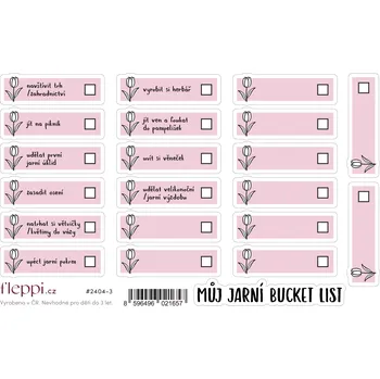 samolepka Fleppi Duben 2024 | arch 3 - Můj jarní bucket list