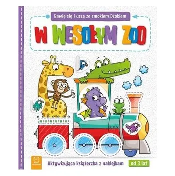 První čtění Bawię się i uczę ze smokiem Dżokiem W wesołym zoo Aktywizująca książeczka z naklejkami od 3 lat - Katarzyna Łanocha