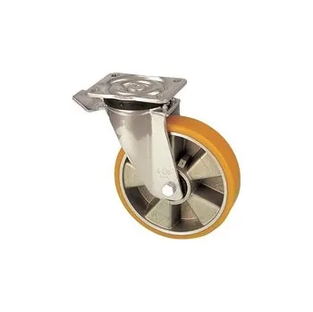 Pojezdové kolečko ZPK 160/GHN Otočné kolo s polyuretanovou obručí s brzdou 7290053