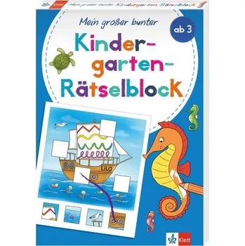 První čtění Klett Mein großer bunter Kindergarten-Rätselblock