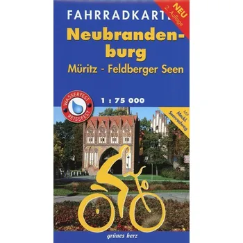Fahrradkarte Neubrandenburg, Müritz, Feldberger Seen 1:75.000