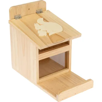 TIAKI Krmítko pro veverky 16 x 26 x 22 cm přírodní