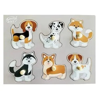 Dřevěná hračka Układanka psy