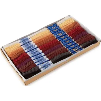 kreativní sada Niťárna Česká Třebová Sada vyšívacích přízí Mouline 12x8m v přírodních barvách