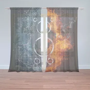 Záclona Záclony Ohnivý reproduktor: 2 ks - 150x250 cm - Sablio