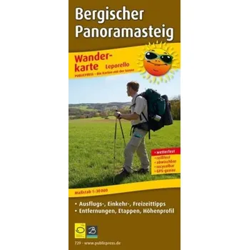 PublicPress Leporello Wanderkarte Bergischer Panoramasteig