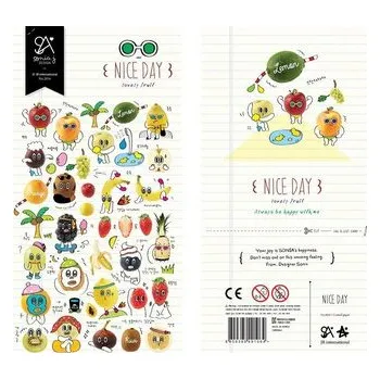 Set školních potřeb Naklejki ozdobne Owocny nastrój