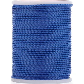 Dětské navlékací korálky Voskovaná tchajwanská polyesterová šňůrka Blue - Ø 1 mm , návin cca. 11 m