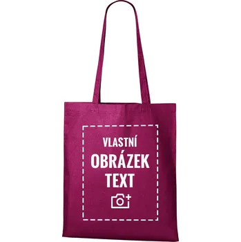 Plátěná taška s vlastním potiskem, Barva Purpurová, Velikost 40×45 cm, Canvas Nákupní taška