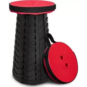 Taburet Zaparkorun Přenosný outdoorový taburet - červený