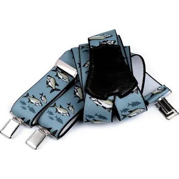 Kšandy Šle rybářské šíře 4 cm délka 120 cm - 6 modrošedá sv.