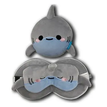 Pleťová maska Cestovní polštář a maska na oči Relaxeazzz Adoramals-Žralok Gus