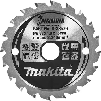Pilový kotouč Makita B-33576 85 x 15 x 1 mm 20 zubů