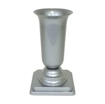 Váza váza 15x15x31cm ŠEDÁ zátěžová