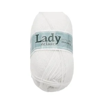 Příze Příze LADY de Luxe - sněhově bílá - 100g / 238 m