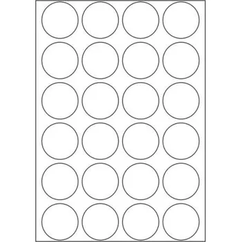 Speciální papír Etikety PRINT kruh průměr 45 mm bílé (100xA4)