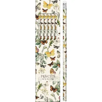 Set školních potřeb Ołówki ozdobne STPEN11 motyle - zestaw 6 sztuk